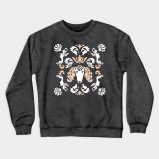 The Spirit of Saluki Damask (Taupe) Crewneck Sweatshirt